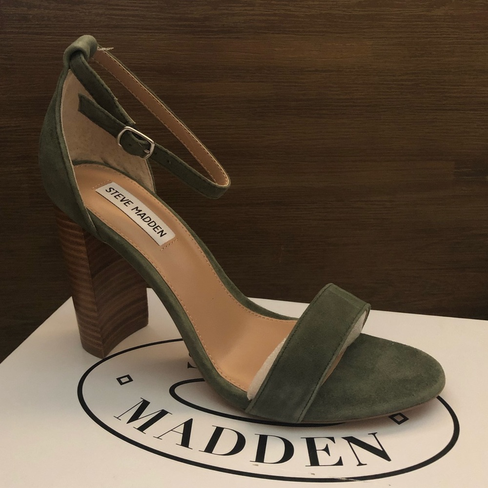 Steve Madden olive green heels